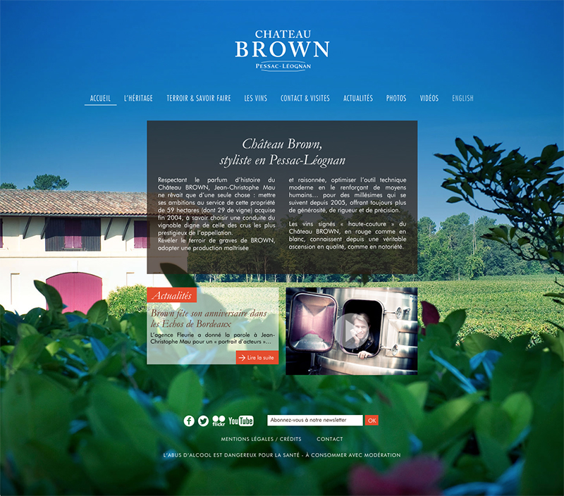SiteSite  Internet du Château Brown
